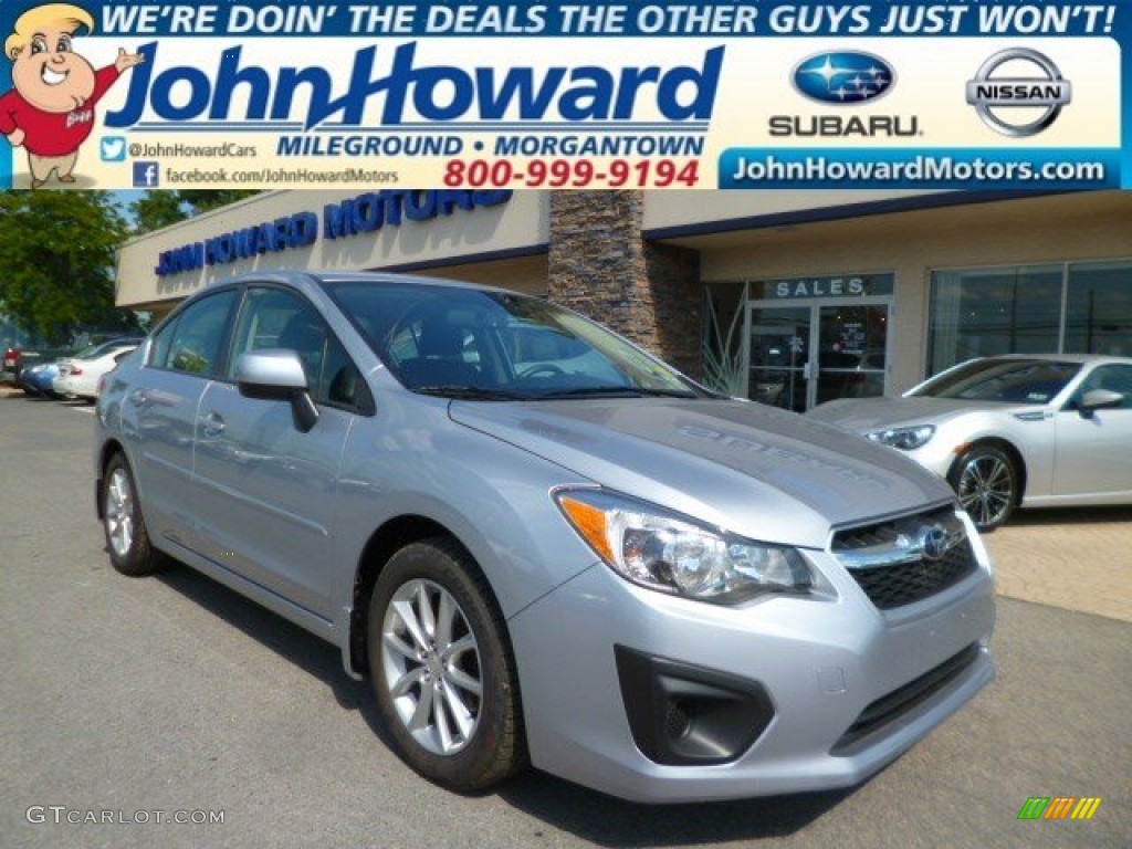 2012 Impreza 2.0i Premium 4 Door - Ice Silver Metallic / Black photo #1
