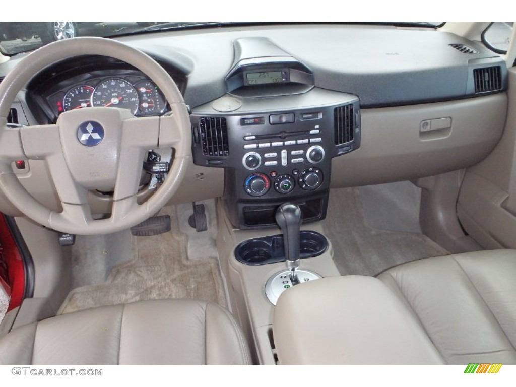 2006 Endeavor LS AWD - Ultra Red Pearl / Sand Blast Beige photo #14