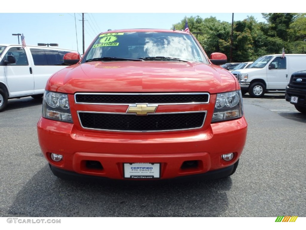 2011 Avalanche LT 4x4 - Inferno Orange Metallic / Ebony photo #2