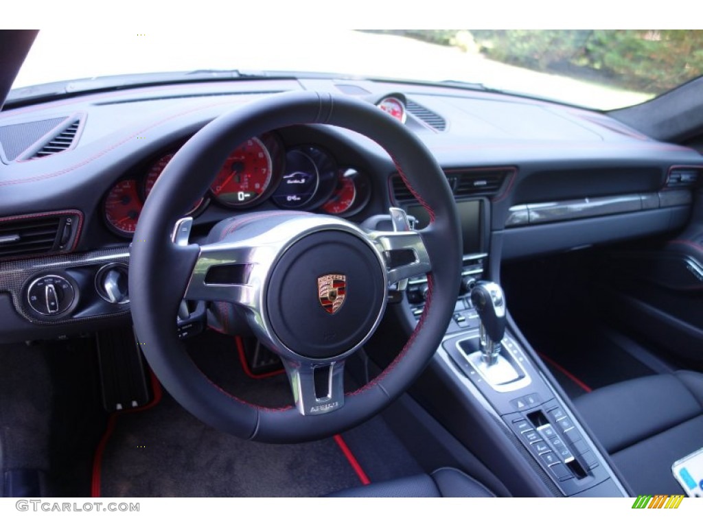 2014 Porsche 911 Turbo S Coupe Black Dashboard Photo #95787426