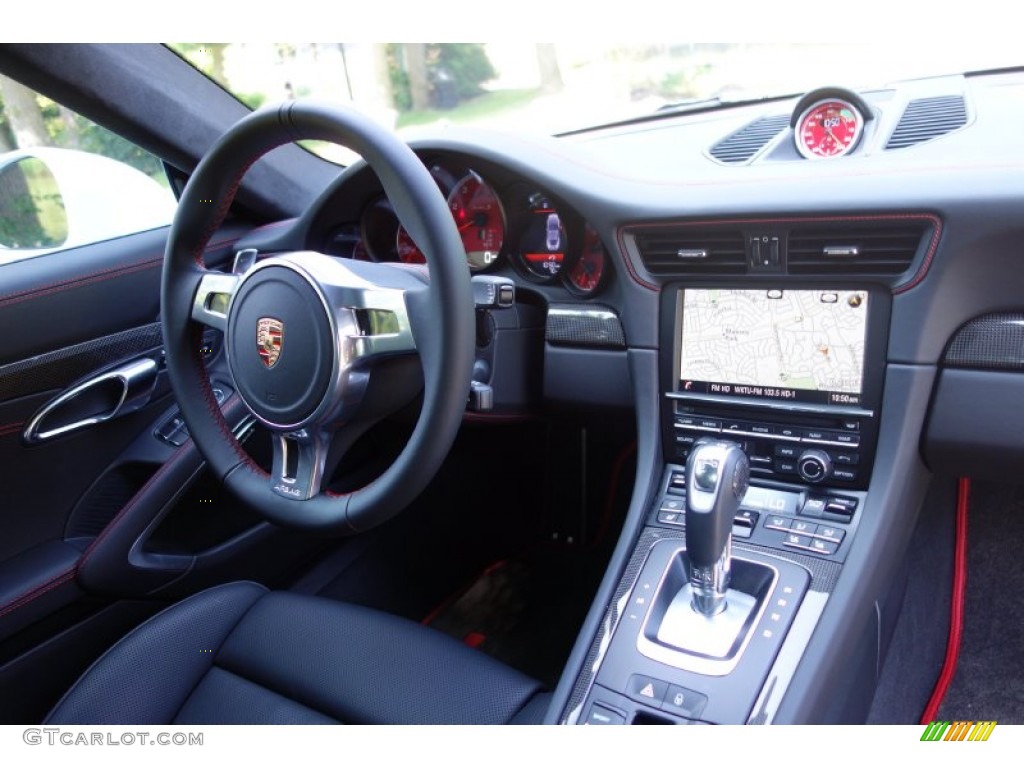 2014 Porsche 911 Turbo S Coupe Black Dashboard Photo #95787552