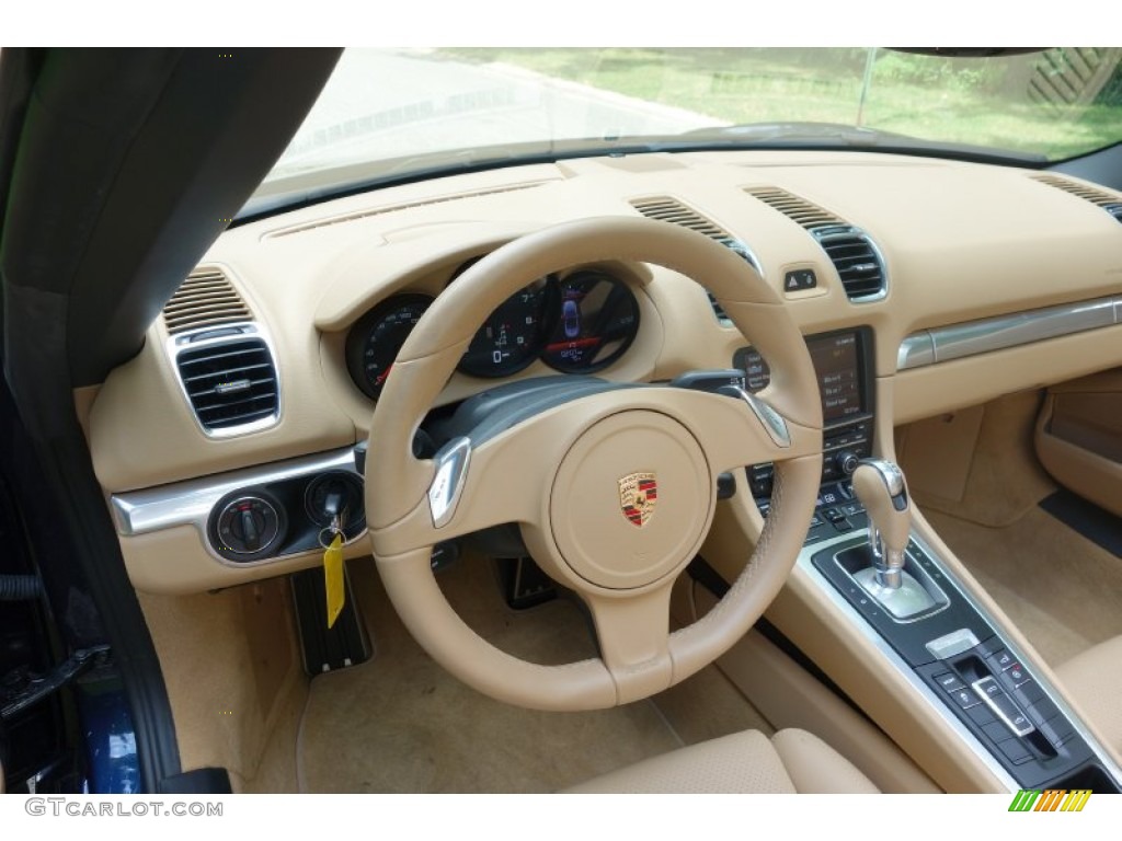 2013 Porsche Boxster Standard Boxster Model Luxor Beige Steering Wheel Photo #95788011