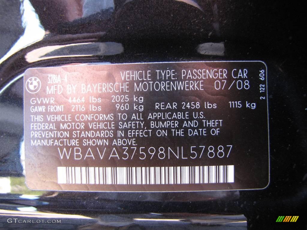2008 3 Series 328i Sedan - Black Sapphire Metallic / Black photo #30