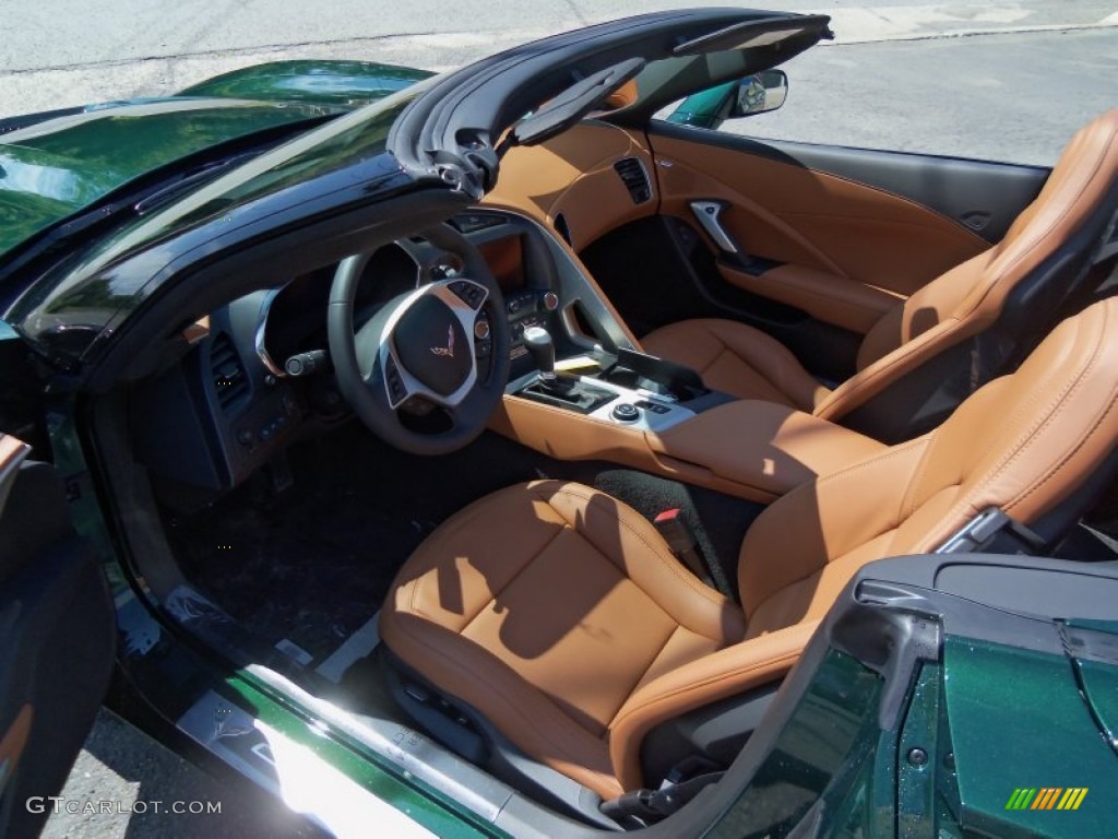 2014 Corvette Stingray Convertible - Lime Rock Green Metallic / Kalahari photo #19