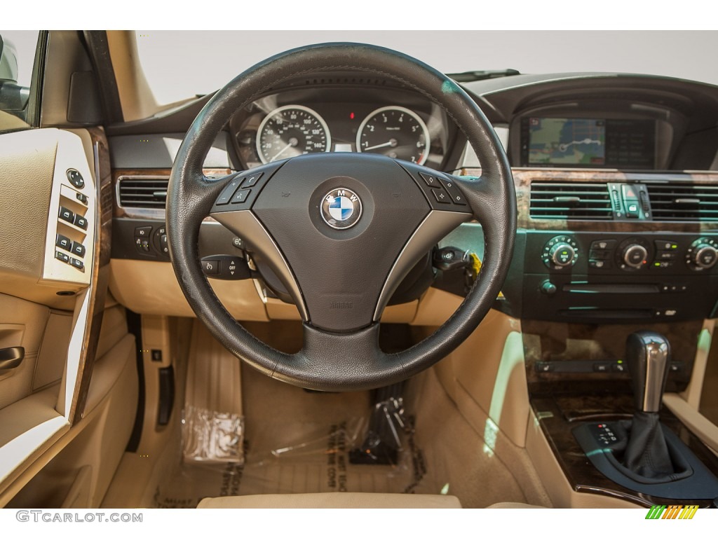 2005 BMW 5 Series 545i Sedan Black Dashboard Photo #95791029