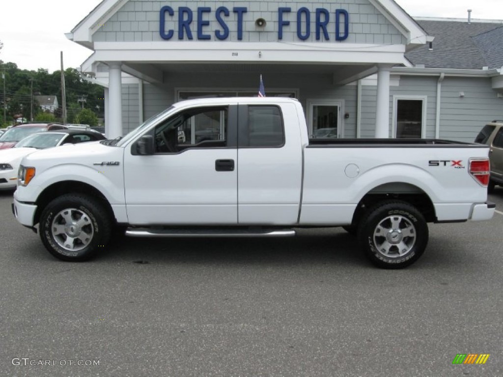 2010 F150 STX SuperCab 4x4 - Oxford White / Medium Stone photo #4