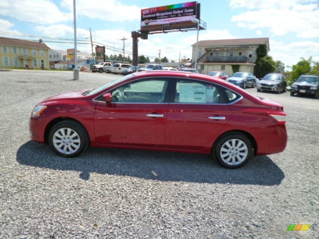 2014 Sentra SV - Red Brick / Charcoal photo #4