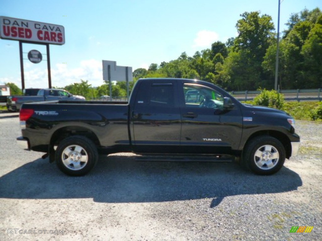 2008 Tundra SR5 Double Cab 4x4 - Black / Beige photo #6