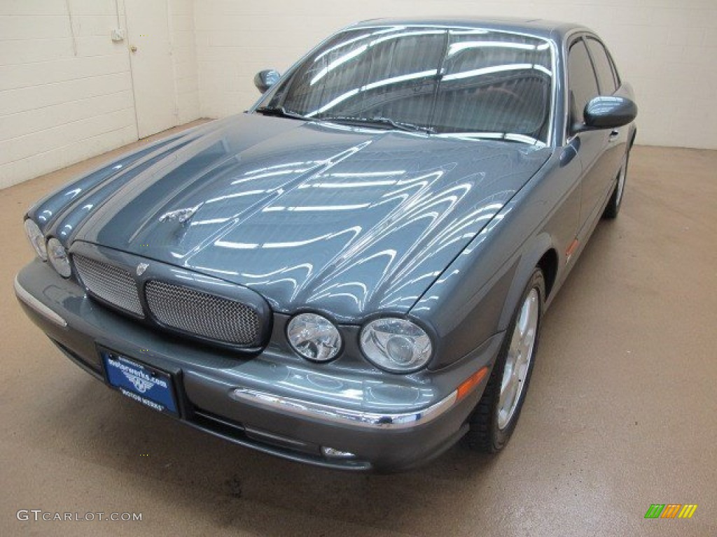 2004 XJ XJR - Dark Blue Grey Pearl Metallic / Charcoal photo #4