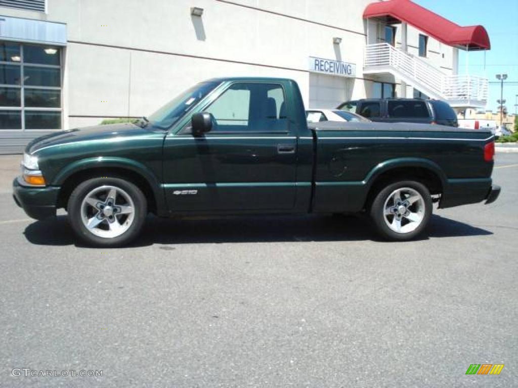 2001 S10 Regular Cab - Forest Green Metallic / Graphite photo #2