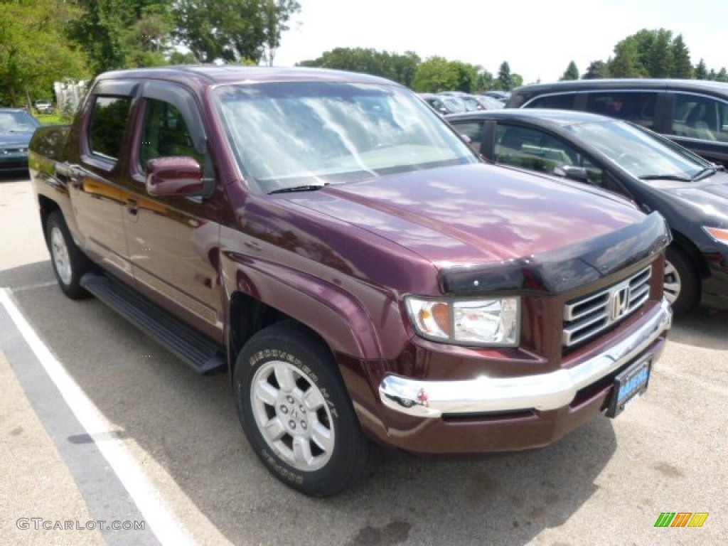 2007 Ridgeline RTL - Dark Cherry Pearl / Beige photo #1