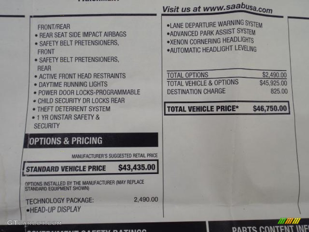 2011 9-5 Turbo4 Sedan - Black / Parchment photo #8