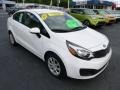 2013 Clear White Kia Rio LX Sedan  photo #2