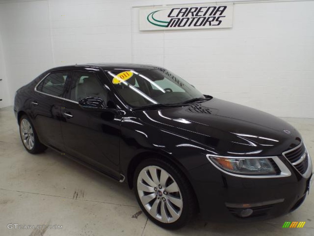 2011 9-5 Turbo4 Sedan - Black / Parchment photo #18