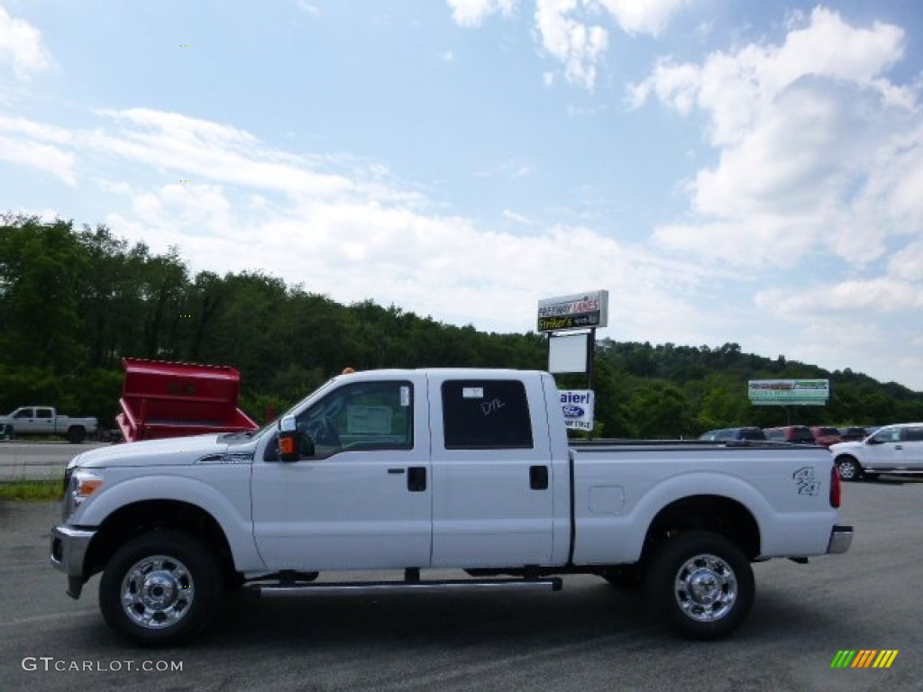 2015 F250 Super Duty XLT Crew Cab 4x4 - Oxford White / Steel photo #5