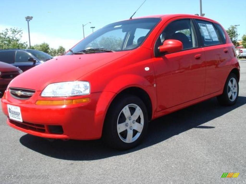 2007 Aveo 5 LS Hatchback - Victory Red / Charcoal Black photo #1