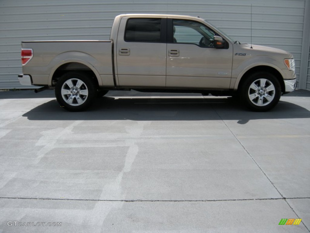 2012 F150 Lariat SuperCrew - Pale Adobe Metallic / Pale Adobe photo #3