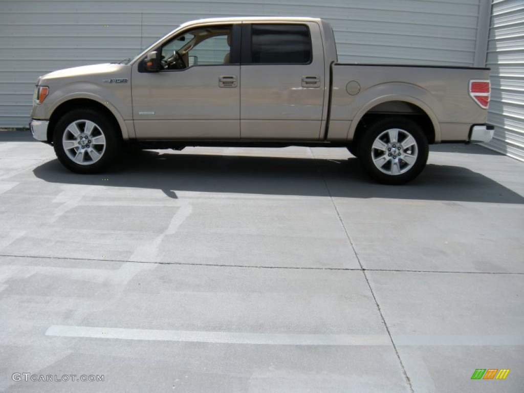 2012 F150 Lariat SuperCrew - Pale Adobe Metallic / Pale Adobe photo #6