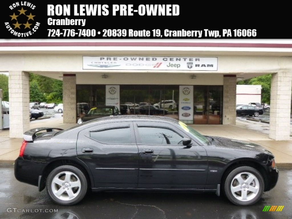 2010 Charger R/T AWD - Brilliant Black Crystal Pearl / Dark Slate Gray photo #1