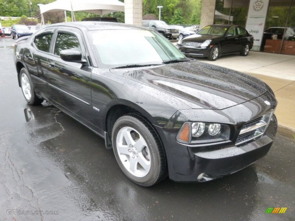 2010 Charger R/T AWD - Brilliant Black Crystal Pearl / Dark Slate Gray photo #2