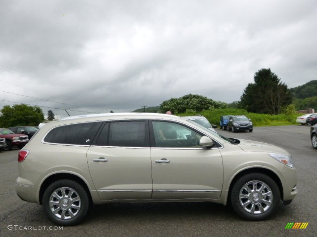 2015 Enclave Leather - Champagne Silver Metallic / Choccachino/Cocoa photo #4