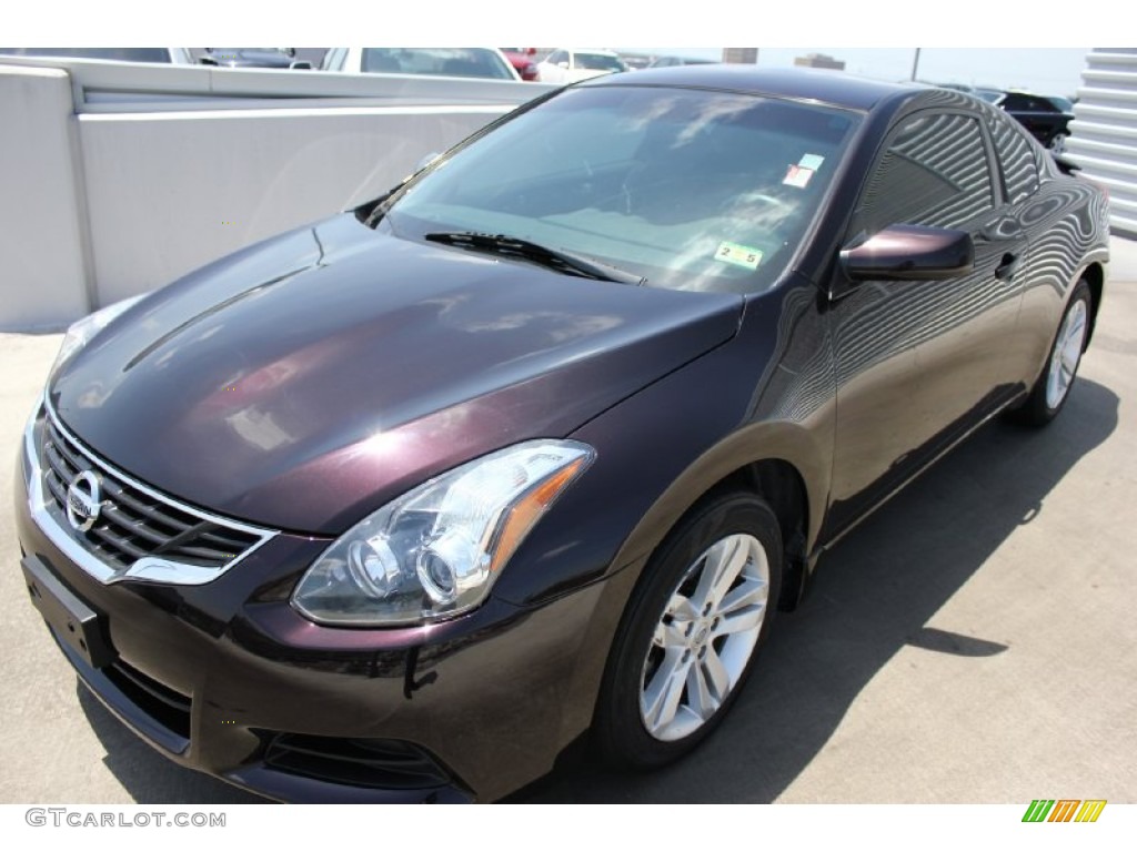 2010 Altima 2.5 S Coupe - Crimson Black / Charcoal photo #3