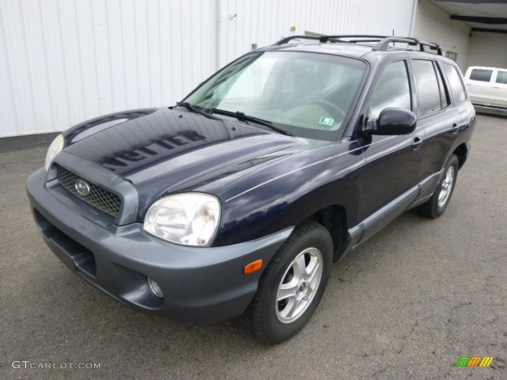 2004 Santa Fe GLS 4WD - Moonlit Blue / Beige photo #2
