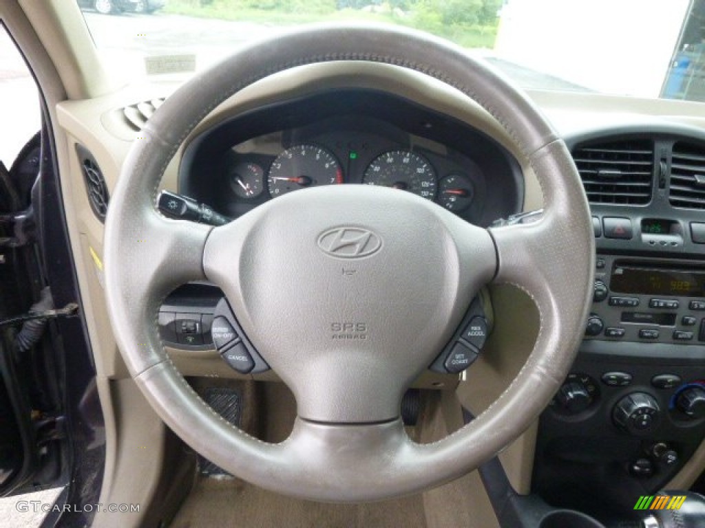 2004 Santa Fe GLS 4WD - Moonlit Blue / Beige photo #13