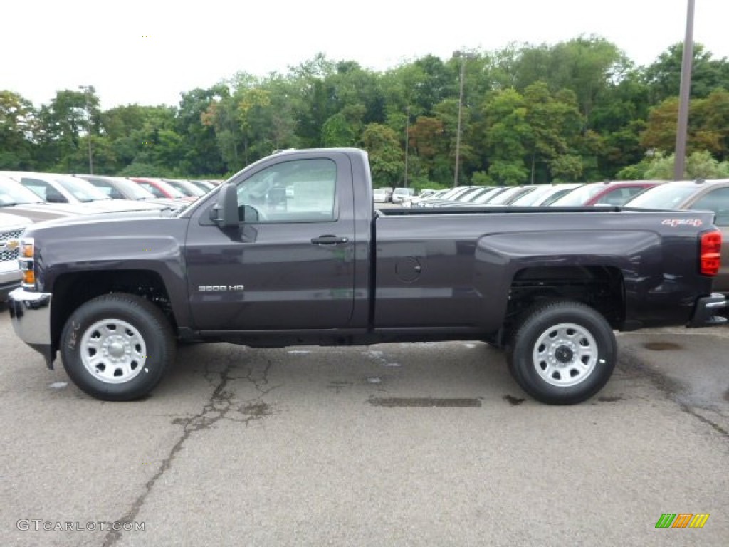 2015 Silverado 3500HD WT Regular Cab 4x4 - Tungsten Metallic / Jet Black/Dark Ash photo #2