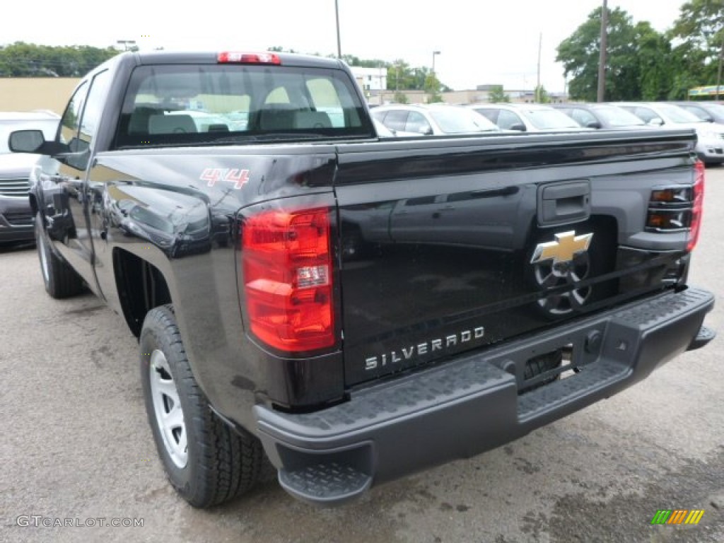 2014 Silverado 1500 WT Double Cab 4x4 - Black / Jet Black/Dark Ash photo #3