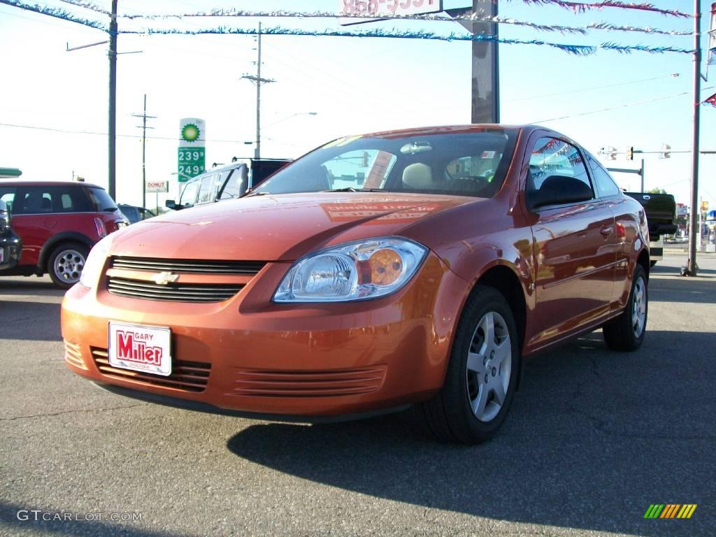 2007 Cobalt LS Coupe - Sunburst Orange Metallic / Gray photo #1