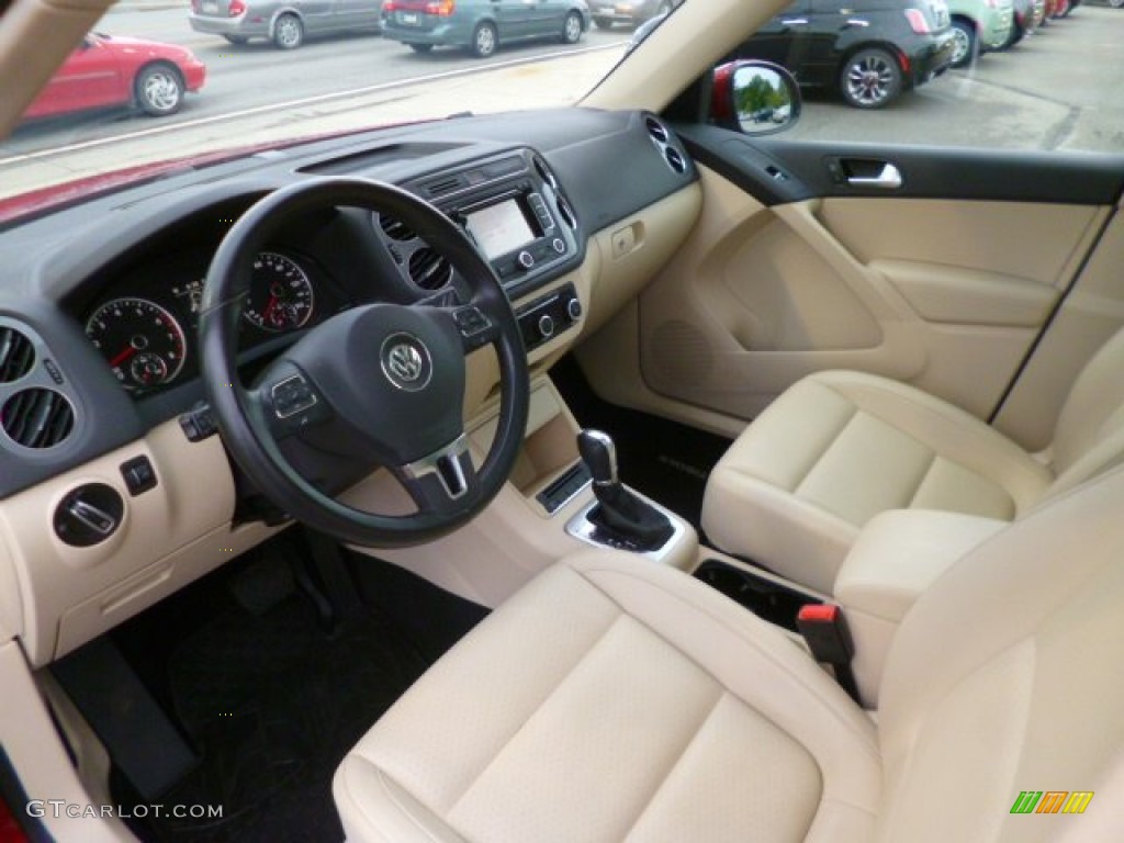 Beige Interior 2012 Volkswagen Tiguan SE 4Motion Photo #95819835
