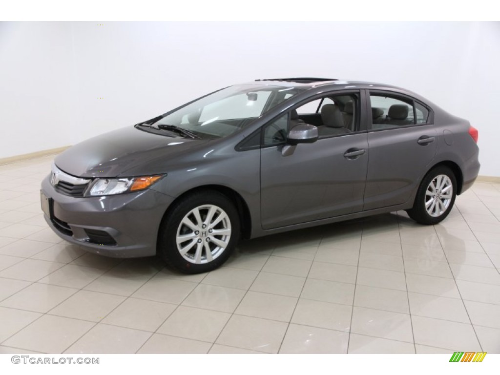Polished Metal Metallic 2012 Honda Civic EX-L Sedan Exterior Photo #95823600