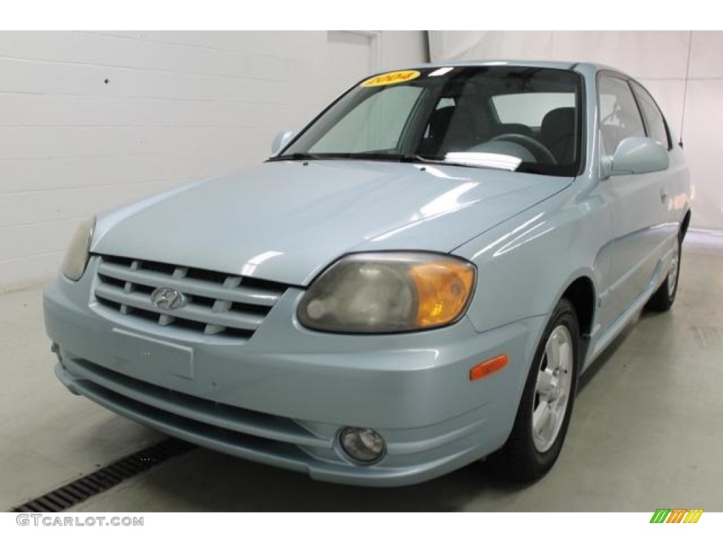 2004 Accent GT Coupe - Silver Mist / Gray photo #2