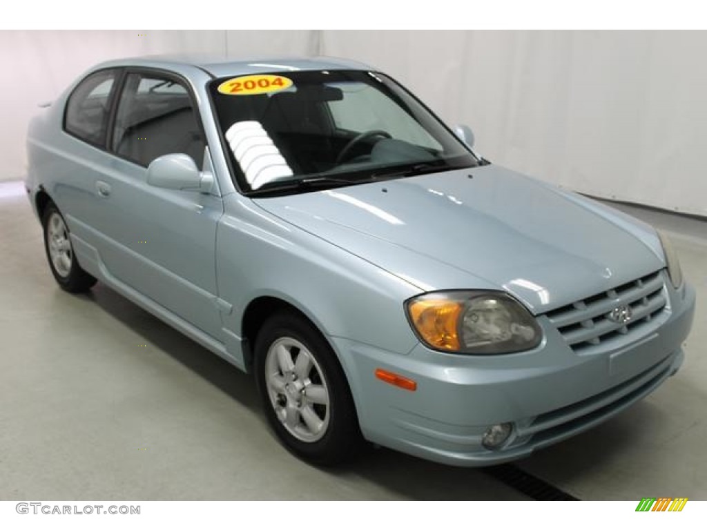 2004 Accent GT Coupe - Silver Mist / Gray photo #6