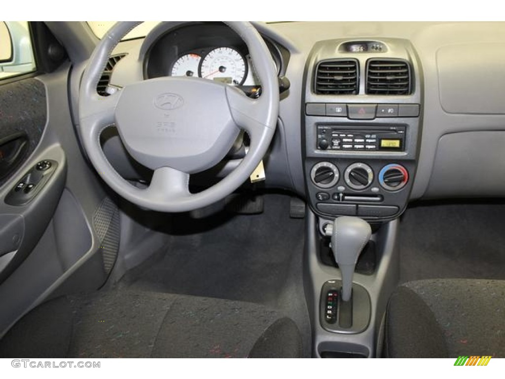 2004 Accent GT Coupe - Silver Mist / Gray photo #24