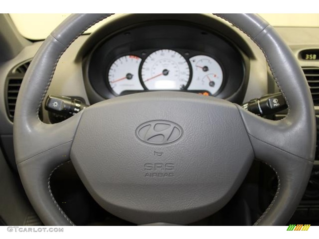 2004 Accent GT Coupe - Silver Mist / Gray photo #30