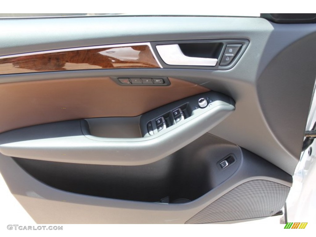 2015 Audi Q5 3.0 TDI Premium Plus quattro Chestnut Brown Door Panel Photo #95828640