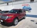 2015 Ruby Red Ford Explorer XLT  photo #3