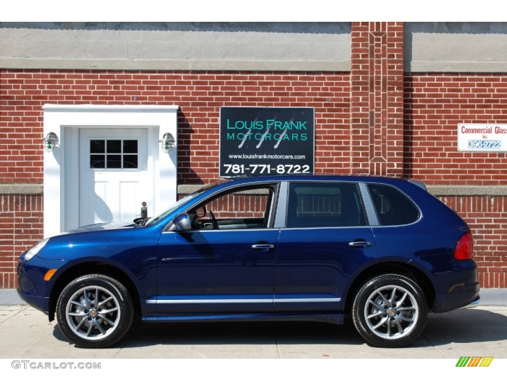 2006 Cayenne S Titanium - Marine Blue Metallic / Black/Steel Grey photo #2