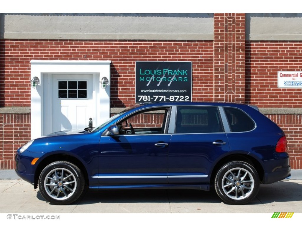 2006 Cayenne S Titanium - Marine Blue Metallic / Black/Steel Grey photo #3