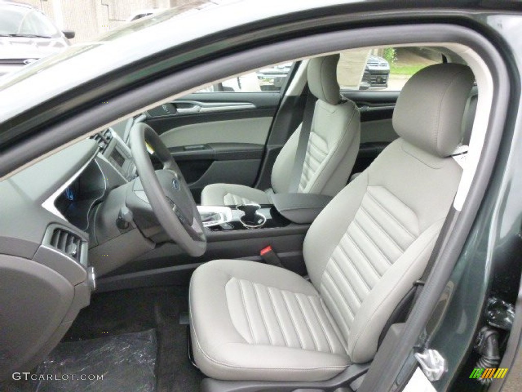 Earth Gray Interior 2015 Ford Fusion S Photo #95835907