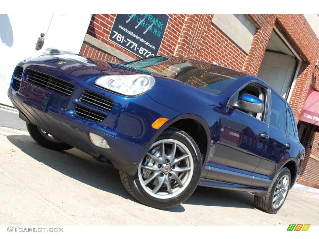 2006 Cayenne S Titanium - Marine Blue Metallic / Black/Steel Grey photo #34