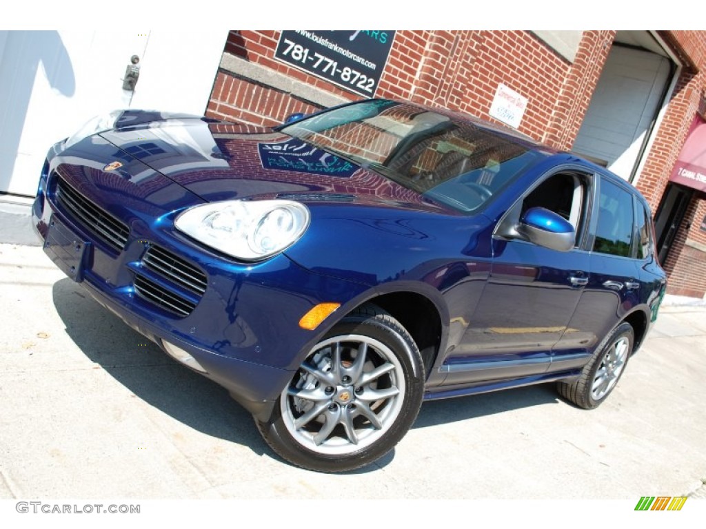 2006 Cayenne S Titanium - Marine Blue Metallic / Black/Steel Grey photo #42