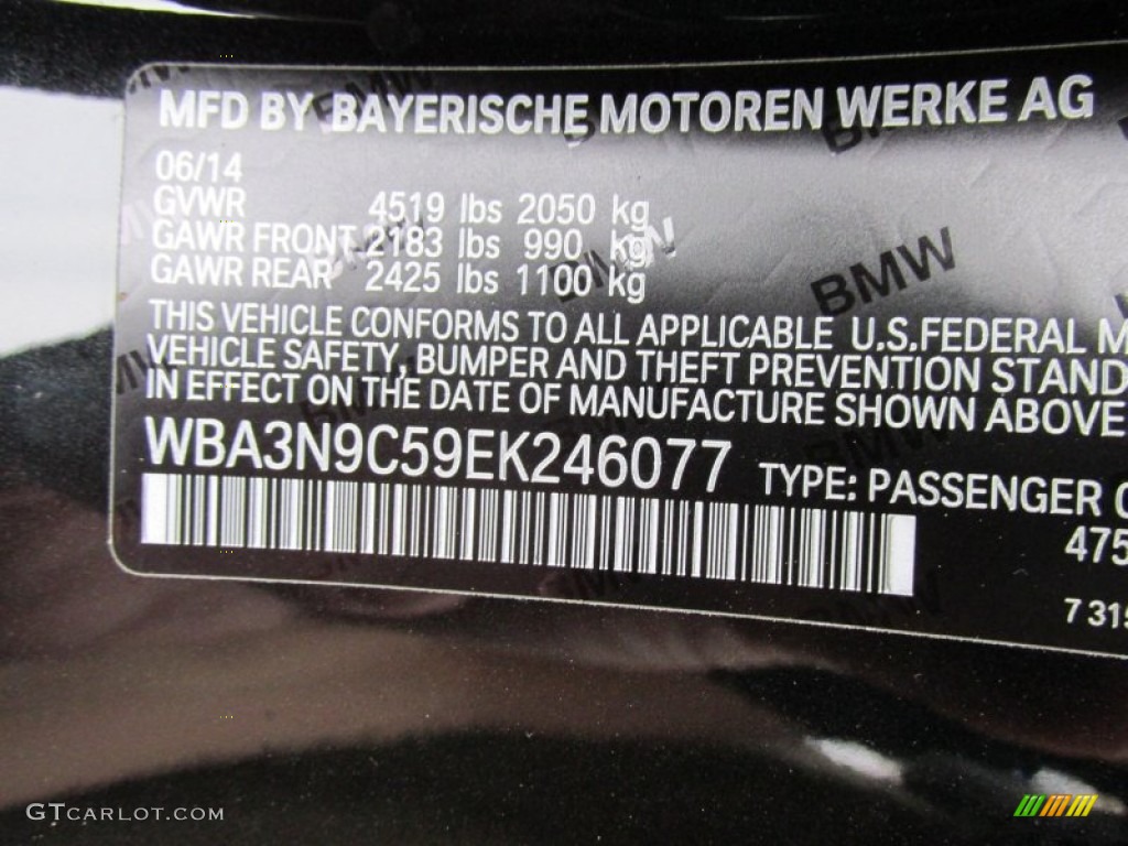 2014 4 Series Color Code 475 for Jet Black Photo #95838142