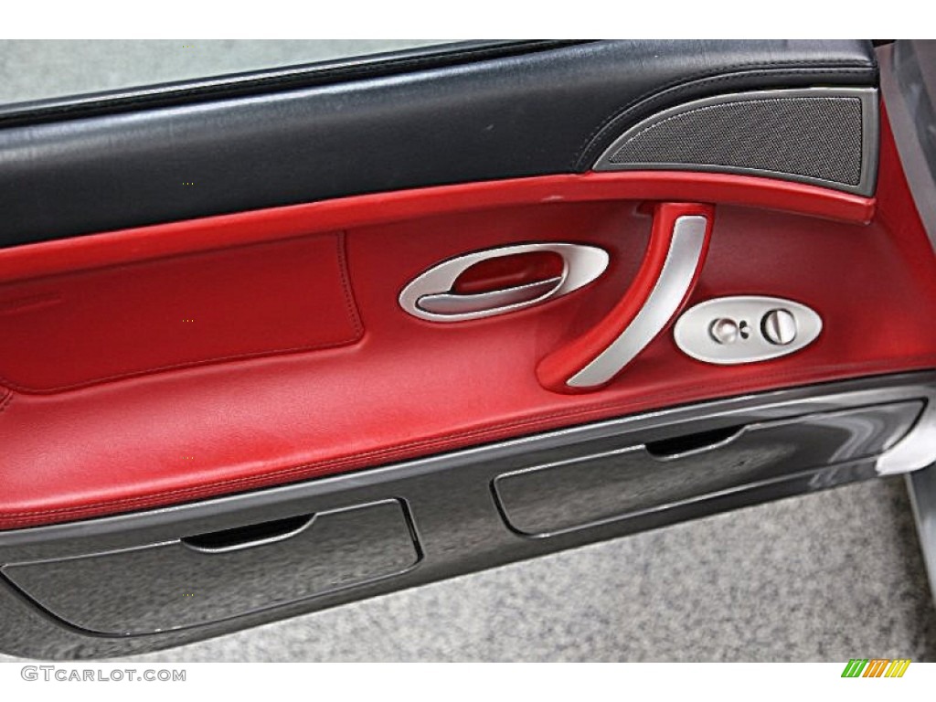 2003 BMW Z8 Alpina Roadster Sport Red/Black Door Panel Photo #95838183