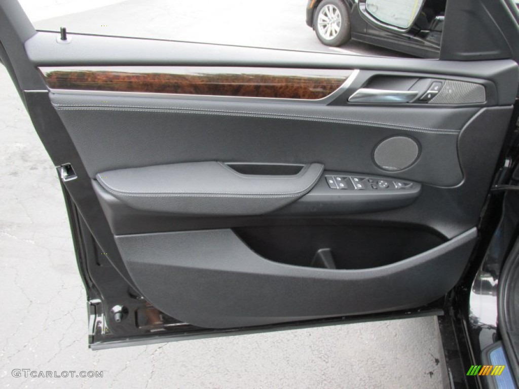 2015 BMW X4 xDrive28i Black Door Panel Photo #95838843