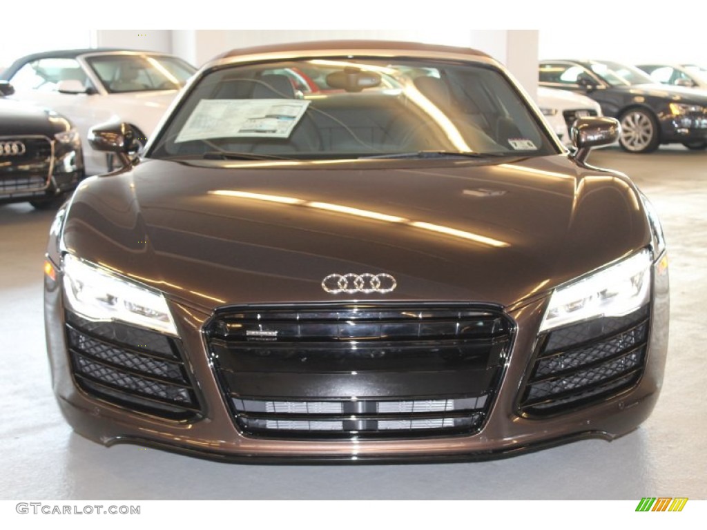 Teak Brown Metallic 2014 Audi R8 Spyder V8 Exterior Photo #95840110