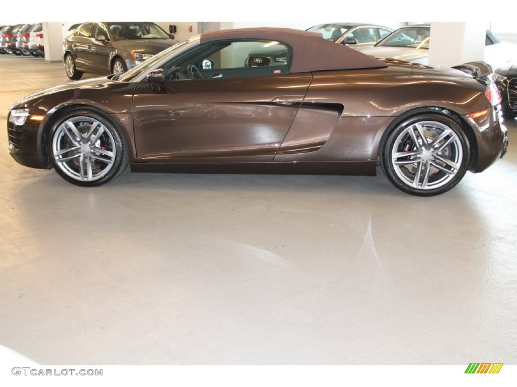 Teak Brown Metallic 2014 Audi R8 Spyder V8 Exterior Photo #95840171
