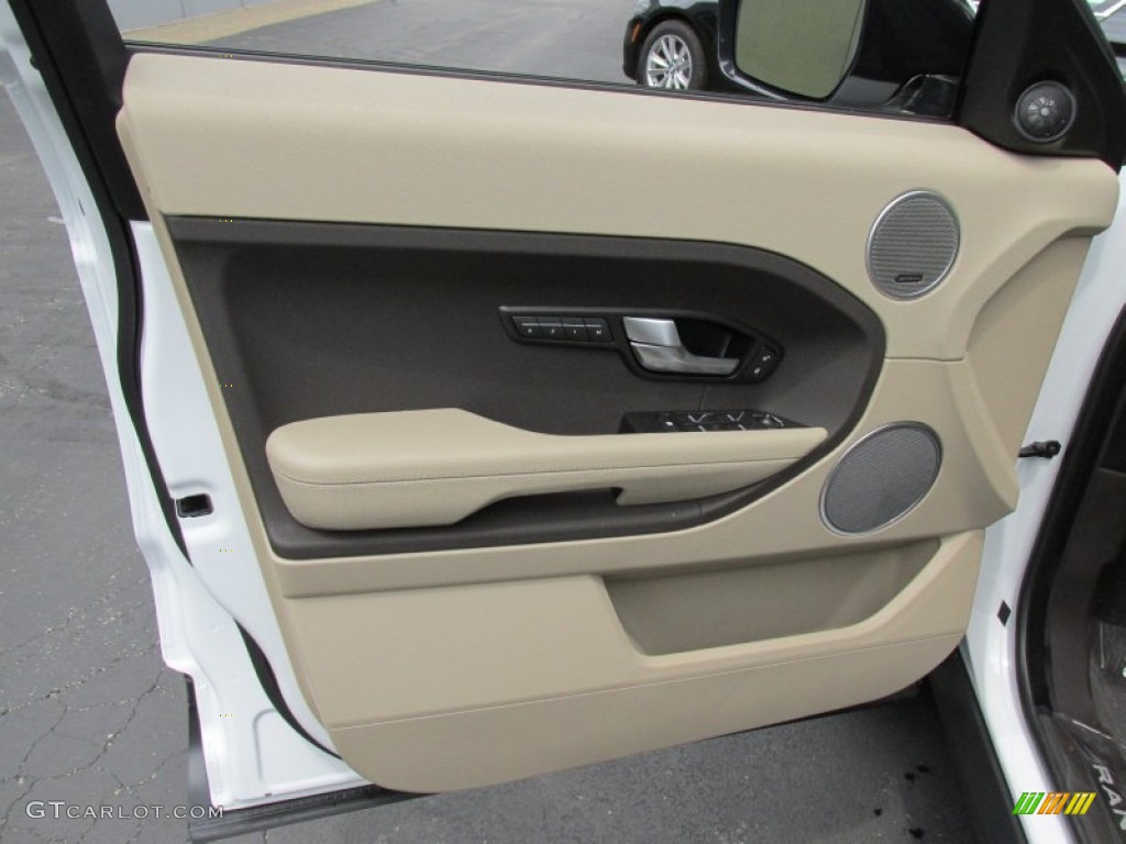 2015 Land Rover Range Rover Evoque Pure Premium Almond/Espresso Door Panel Photo #95840227